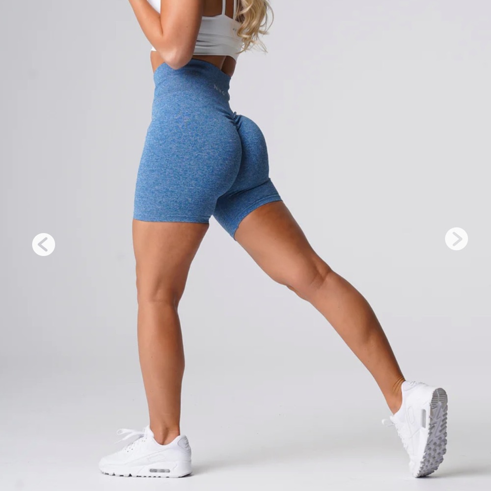 NVGTN Sky Blue Scrunch Shorts